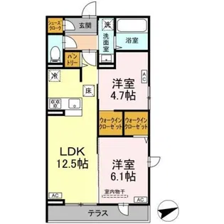 ウィル カノア【1階】の間取り
