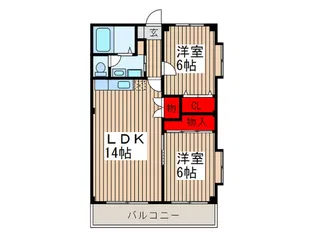矢部マンション【2階】の間取り