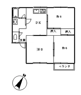 ジョイフルハイツ【1階】の間取り