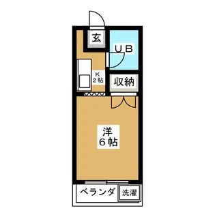 ウツボエマンション【4階】の間取り