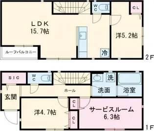 東京都世田谷区玉堤2【一戸建】の間取り