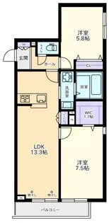 リアン橋本台II【2階】の間取り