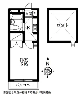 城北ロイドアパートA【2階】の間取り