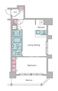 レジディア神田東【4階】の間取り