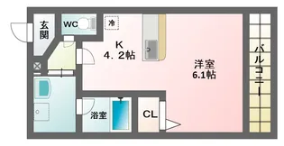 キングスコート桑津【4階】の間取り