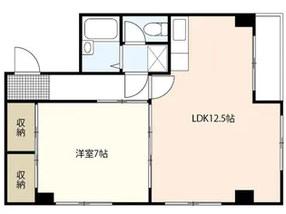 広島県広島市中区榎町【マンション】の間取り