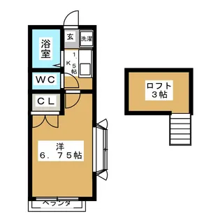 セラヴィ福室B【2階】の間取り