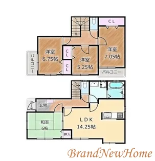 大阪府堺市北区金岡町【一戸建】の間取り