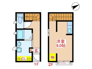 鹿児島県姶良市西餅田【アパート】の間取り