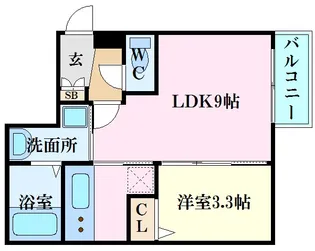 月光南観音弐番館【2階】の間取り