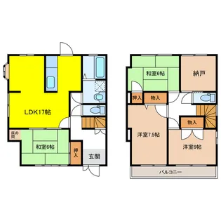 岐阜県羽島市堀津町東山【一戸建】の間取り