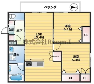 ペット共生・メゾン・ド・ヒロII 旭化成ヘーベルメゾンHEBEL HAU【3階】の間取り