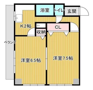 センチュリーロイヤル岡山【2階】の間取り