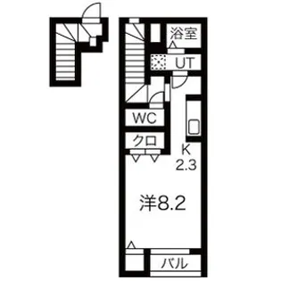 Grit(グリット) 浪江【2階】の間取り