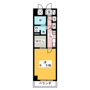 パークサイド神宮西【1階】の間取り
