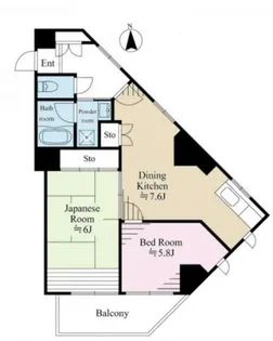 グローリアパレス壱番館【6階】の間取り