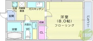 エスポアール長命【1階】の間取り