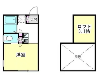 東京都中野区上高田1【アパート】の間取り