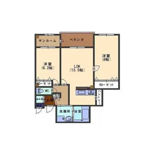 グランドプレイス駅西【3階】の間取り