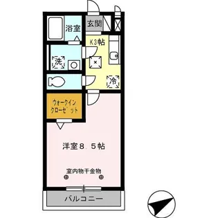 コートクレール【1階】の間取り