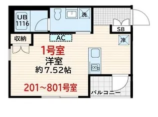 Skuld墨田緑【6階】の間取り
