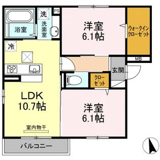ラ・ナチュール【1階】の間取り