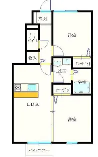 ユニティータウン安積【1階】の間取り