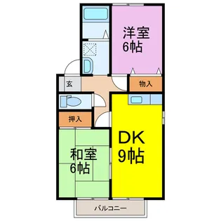 アモールKAZAMA【1階】の間取り