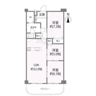 ルネス武田【1階】の間取り