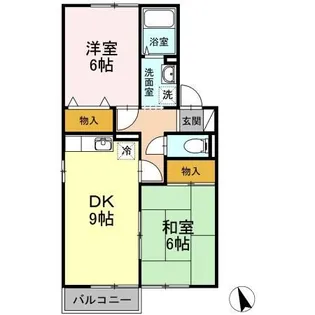 2DKの間取り画像