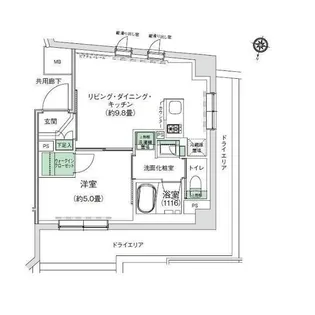 スタイリオ三軒茶屋【1階】の間取り