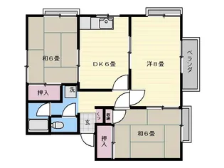 エスポワールハイツ【2階】の間取り