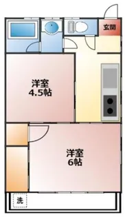 コーポサンライト【1階】の間取り