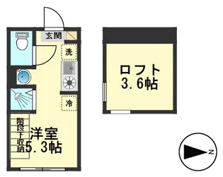 東京都江戸川区東小岩6【アパート】の間取り