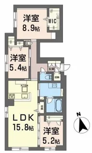 GreenGarden東古松【1階】の間取り