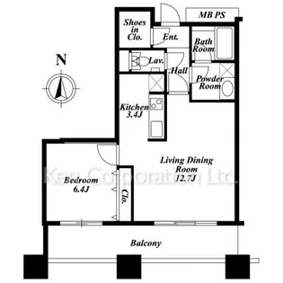 芝浦アイランド エアタワー【16階】の間取り