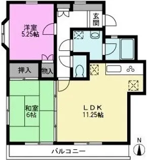 プリクレスト西方【1階】の間取り