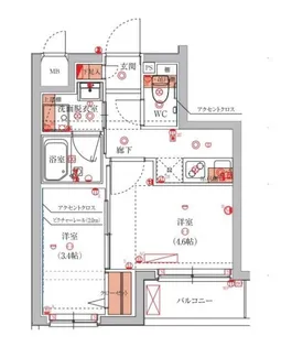 ハーモニーレジデンス池袋ウエスト【2階】の間取り