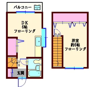 東京都品川区西大井6【アパート】の間取り