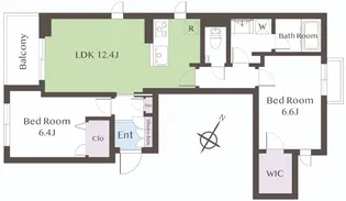 プレミアス上野毛【3階】の間取り