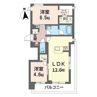 ラ・ベラ・ヴィータ【4階】の間取り
