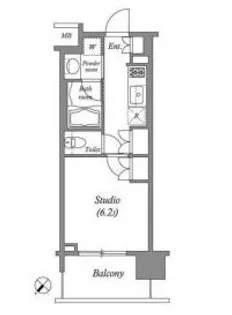 1Kの間取り画像