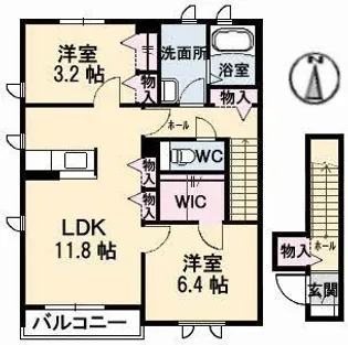 グランドメゾン片島 E棟【2階】の間取り