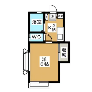 ハイツクレッセント【1階】の間取り