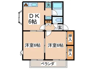 シティパルA【1階】の間取り