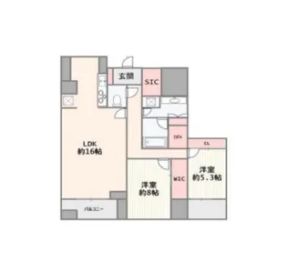 ジオグランデ元麻布【3階】の間取り