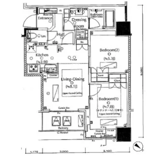東京都港区高輪3【マンション】の間取り