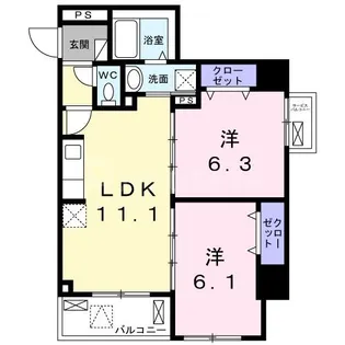 アンジュ【6階】の間取り
