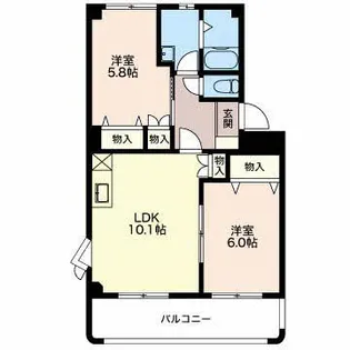 ボワ・ウエストガーデン【2階】の間取り