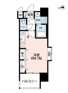 サヴォイ箱崎邸園【10階】の間取り